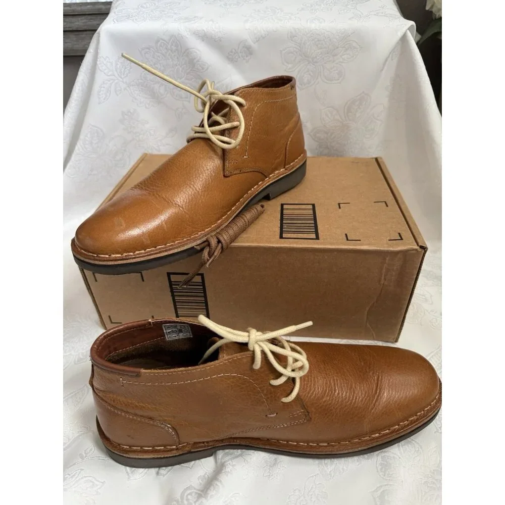 Kenneth Cole Reaction Desert Sun Men’s Leather Chukka Boots Sz 10 M Brown NEW